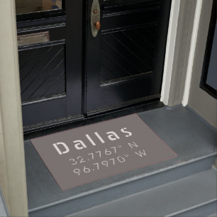 Dallas Latitude Longitude Doormat