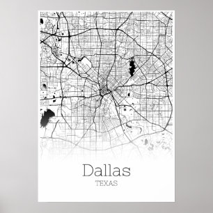Dallas Map - Texas - City Map Poster