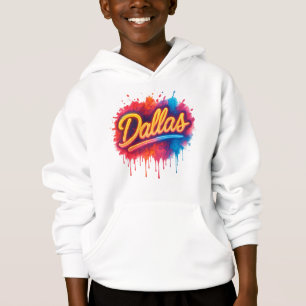 Dallas Neon Street Art Splash – Retro Vibrant City
