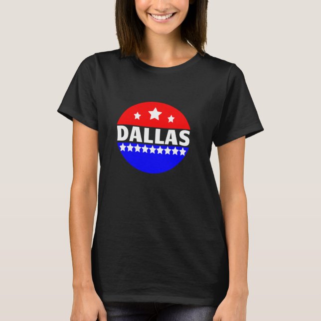 Dallas Patriotic Colours USA Sport America Veteran T-Shirt (Front)