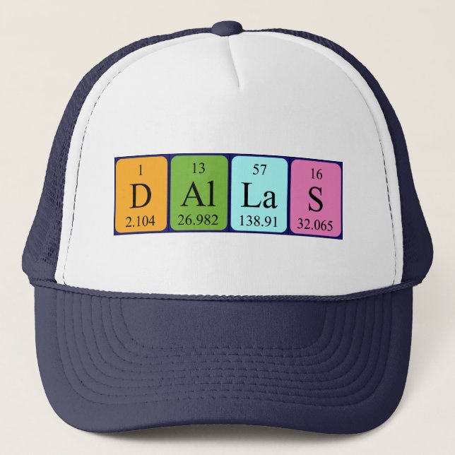 Dallas periodic table name hat (Front)