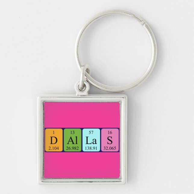 Dallas periodic table name keyring (Front)