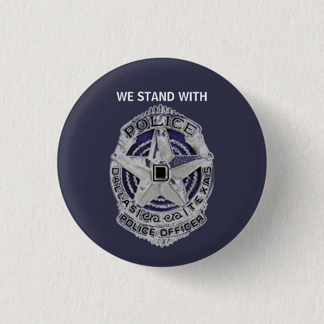 Dallas Police Officers Memorial Button (Front)