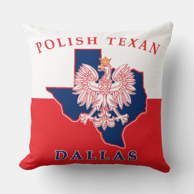 Dallas Polish Texan Cushion (Front)