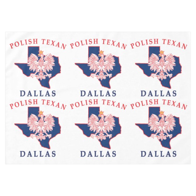 Dallas Polish Texan Tablecloth (Front (Horizontal))