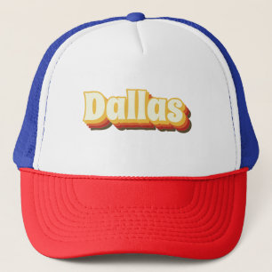 Dallas Retro Vintage Text Trucker Hat
