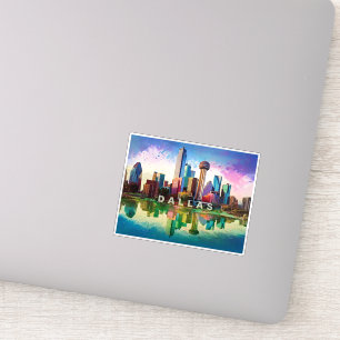 Dallas Skyline Abstract Art 