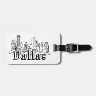 Dallas Skyline Art Design Dallas Skyline Design Luggage Tag