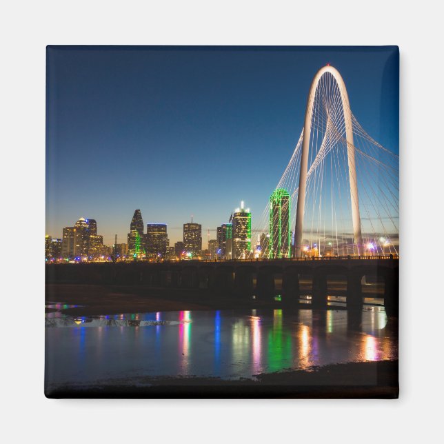 Dallas Skyline Dawn Magnet (Front)