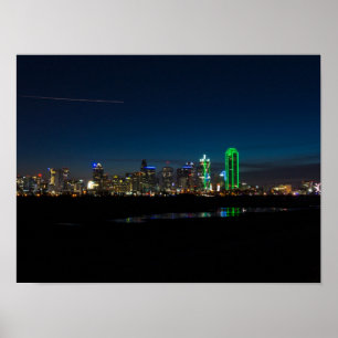 Dallas Skyline Dawn Pano Poster