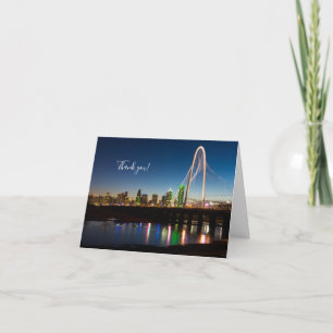 Dallas Skyline Dawn Thank You Card