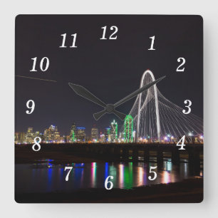 Dallas Skyline Hunt Wall Clock