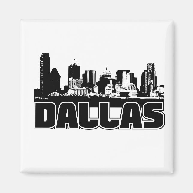 Dallas Skyline Magnet (Front)