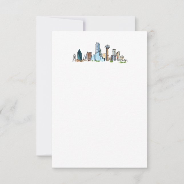 Dallas Skyline - Note Card (Front)