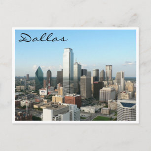 dallas skyline postcard