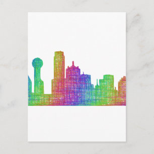 Dallas skyline postcard