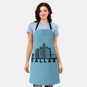 Dallas Skyline Silhouette  Apron