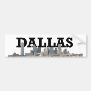 Dallas Skyline with Dallas in the Sky Bumper Sticker