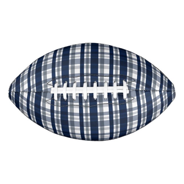 Dallas Sports Fan Navy Blue Silver Plaid Striped American Football (Front)