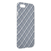 Dallas Sports Fan Silver Navy Blue Plaid Striped Uncommon iPhone Case (Back/Right)