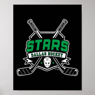 Dallas Stars Hockey Sticks Black Officially Licens Poster