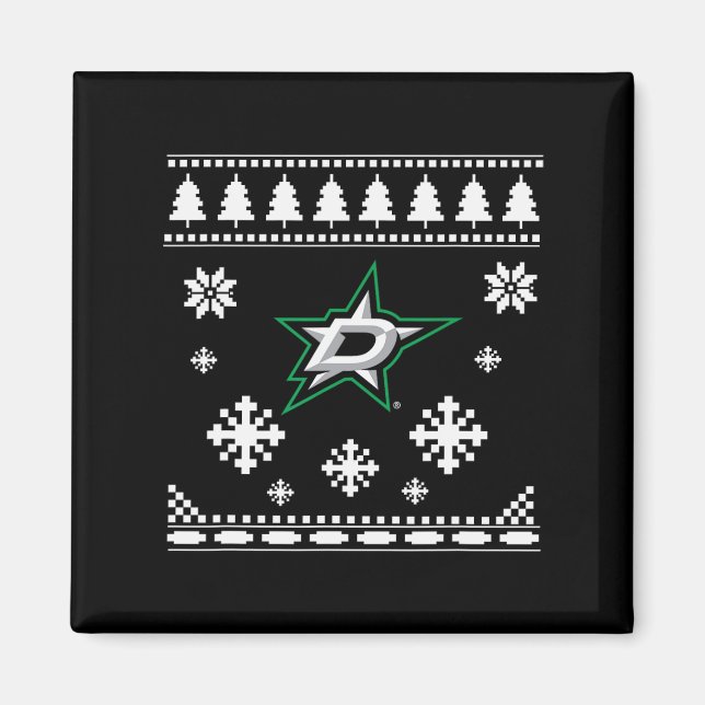 Dallas Stars Ugly Christmas Sweater Holidaze  Magnet (Front)