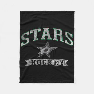 Dallas Stars Vintage Hockey Dark Heather Officiall Fleece Blanket