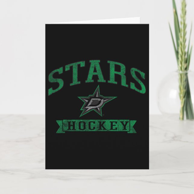 Dallas Stars Vintage Hockey White Officially Licen Card (Front)