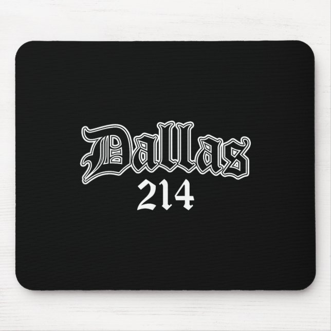 Dallas Texas 214  Mouse Mat (Front)