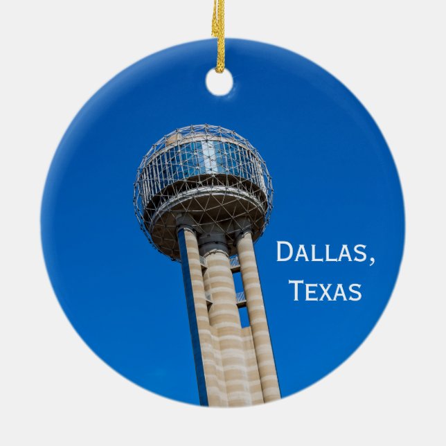 Dallas, Texas and Bluebonnets Ornament (Back)