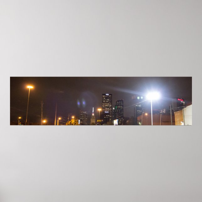 Dallas, Texas at Night Poster (Front)