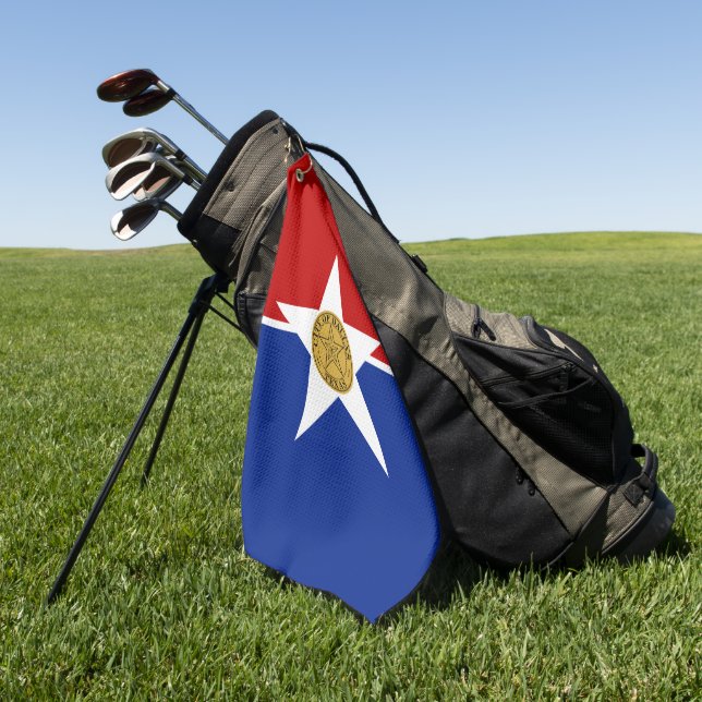 Dallas (Texas) city flag Golf Towel (Green)