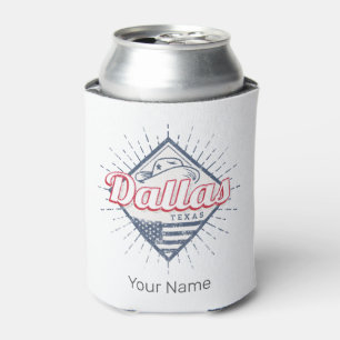 Dallas Texas City United States Vintage USA Can Cooler