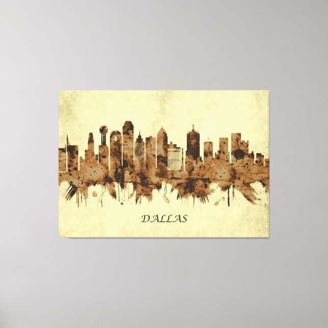 Dallas Texas Cityscape Canvas Print (Front)