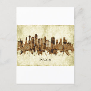 Dallas Texas Cityscape Invitation Postcard