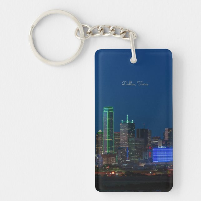 Dallas, Texas cityscape photograph, Key Ring (Front)