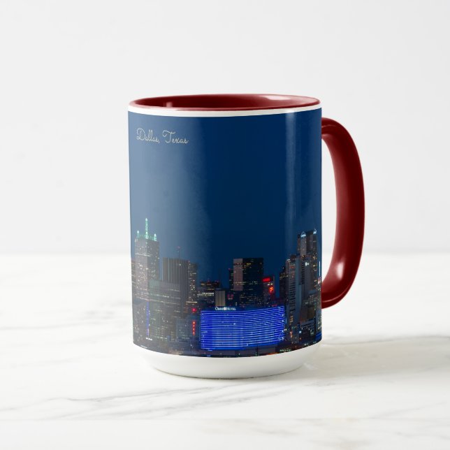 Dallas, Texas cityscape photograph, Mug (Front Right)