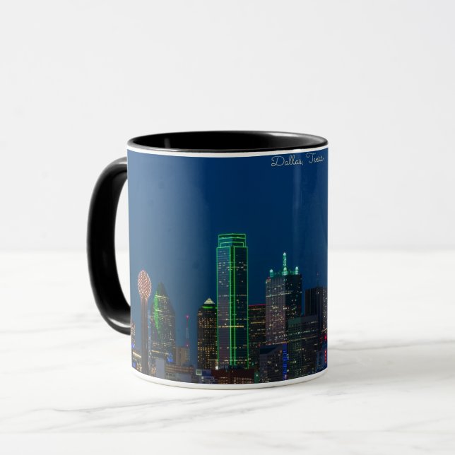 Dallas, Texas cityscape photograph, Mug (Front Left)