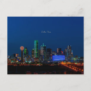 Dallas, Texas cityscape photograph, Postcard