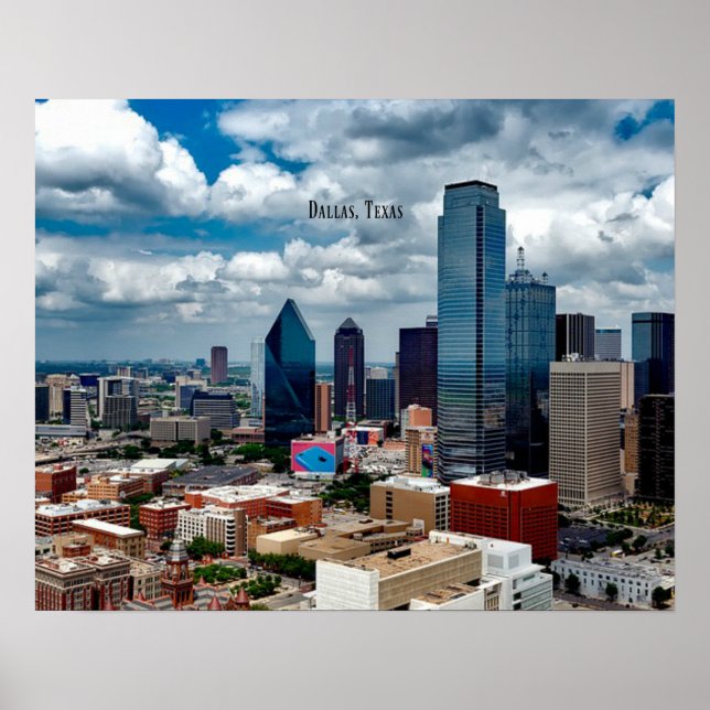 Dallas, Texas cityscape photograph Poster (Front)