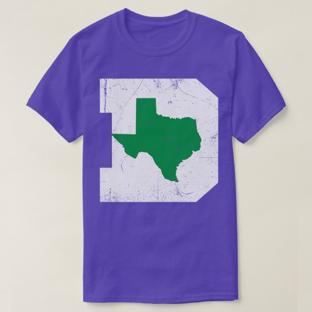 Dallas Texas D basketball Blue T-Shirt (Design Front)