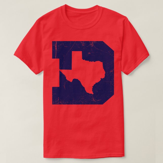 Dallas Texas D White T-Shirt (Design Front)