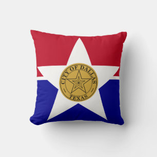 Dallas, Texas, Flag American MoJo Pillow