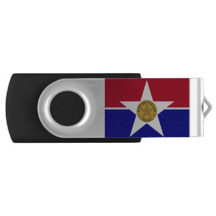 Dallas Texas Flag USB Flash Drive