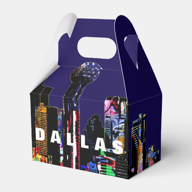 Dallas, Texas in graffiti Favour Box (Front Side)