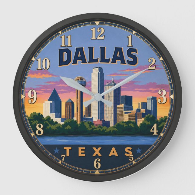 Dallas Texas  Large Clock (Front)