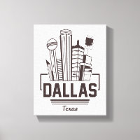 Dallas Texas Modern Skyline Urban Graphic Design
