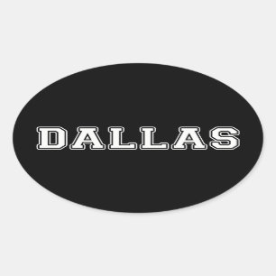 Dallas Texas Oval Sticker
