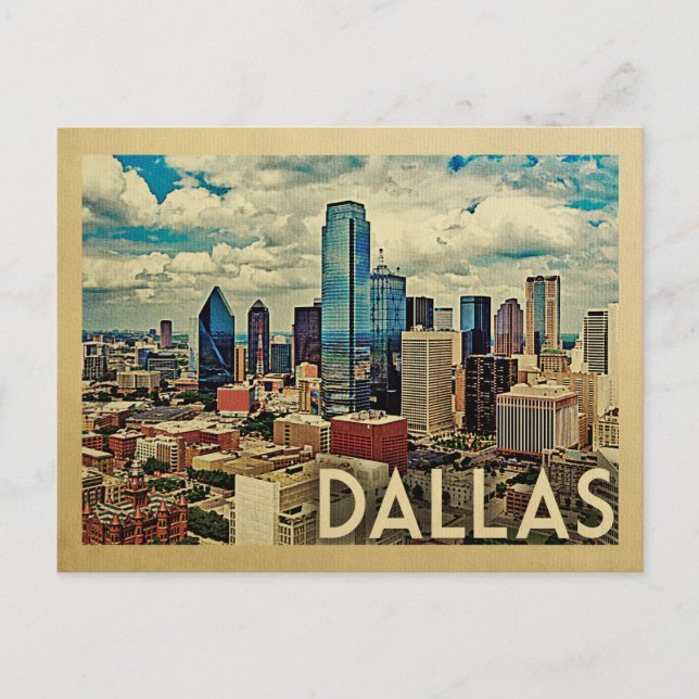 Dallas Texas Postcard Vintage Travel (Front)