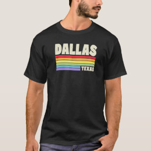 Dallas Texas Pride Rainbow Flag Gay Pride Merch Qu T-Shirt